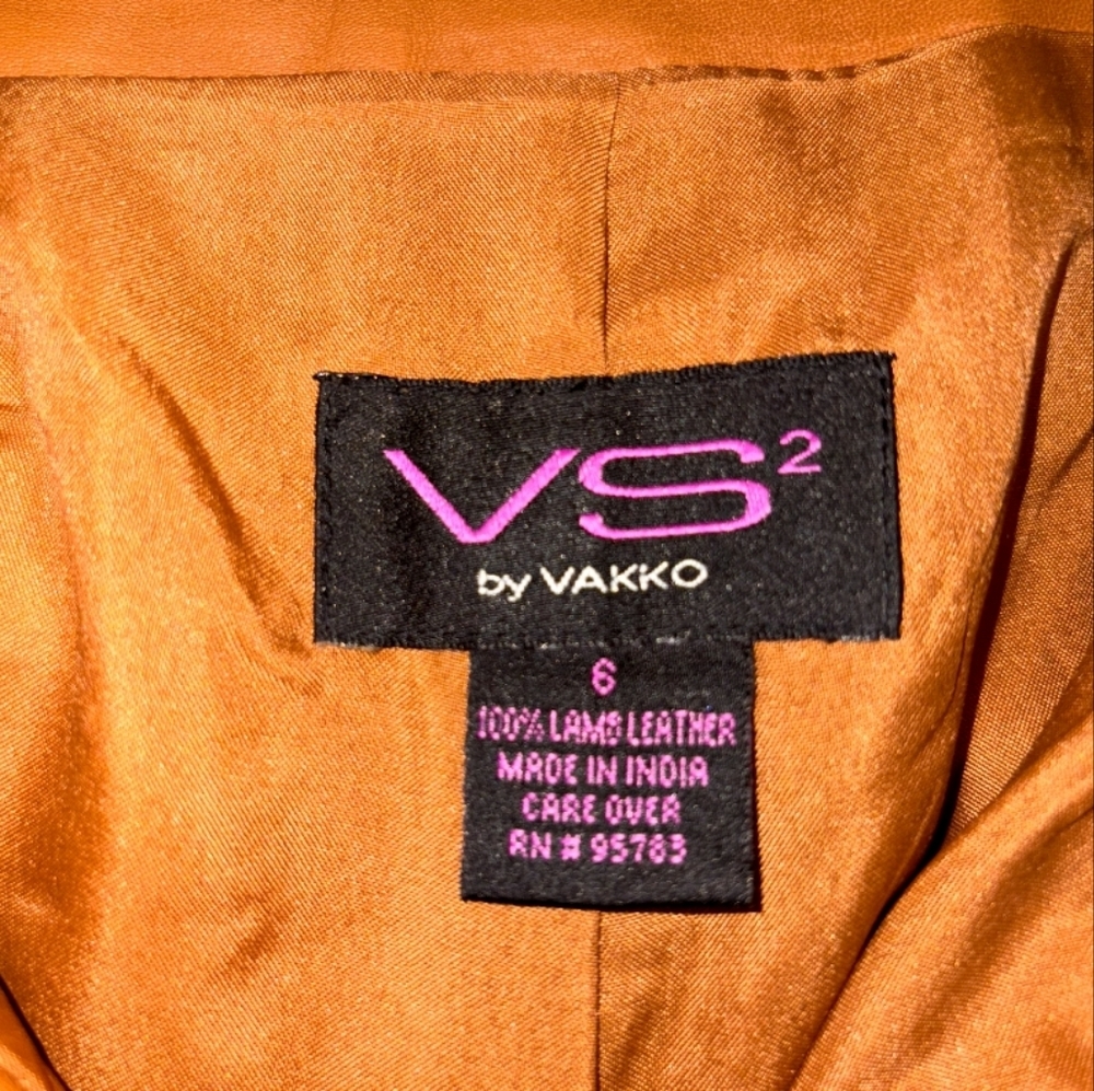 Vakko VS2 By Vakko Women's Lamb Leather Pants Size 6 - Picture 4 of 6